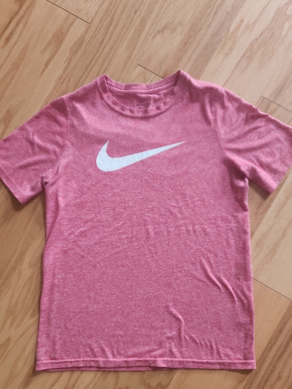 Nike Heather Pink Short Sleeve Tee with White Swoosh XL